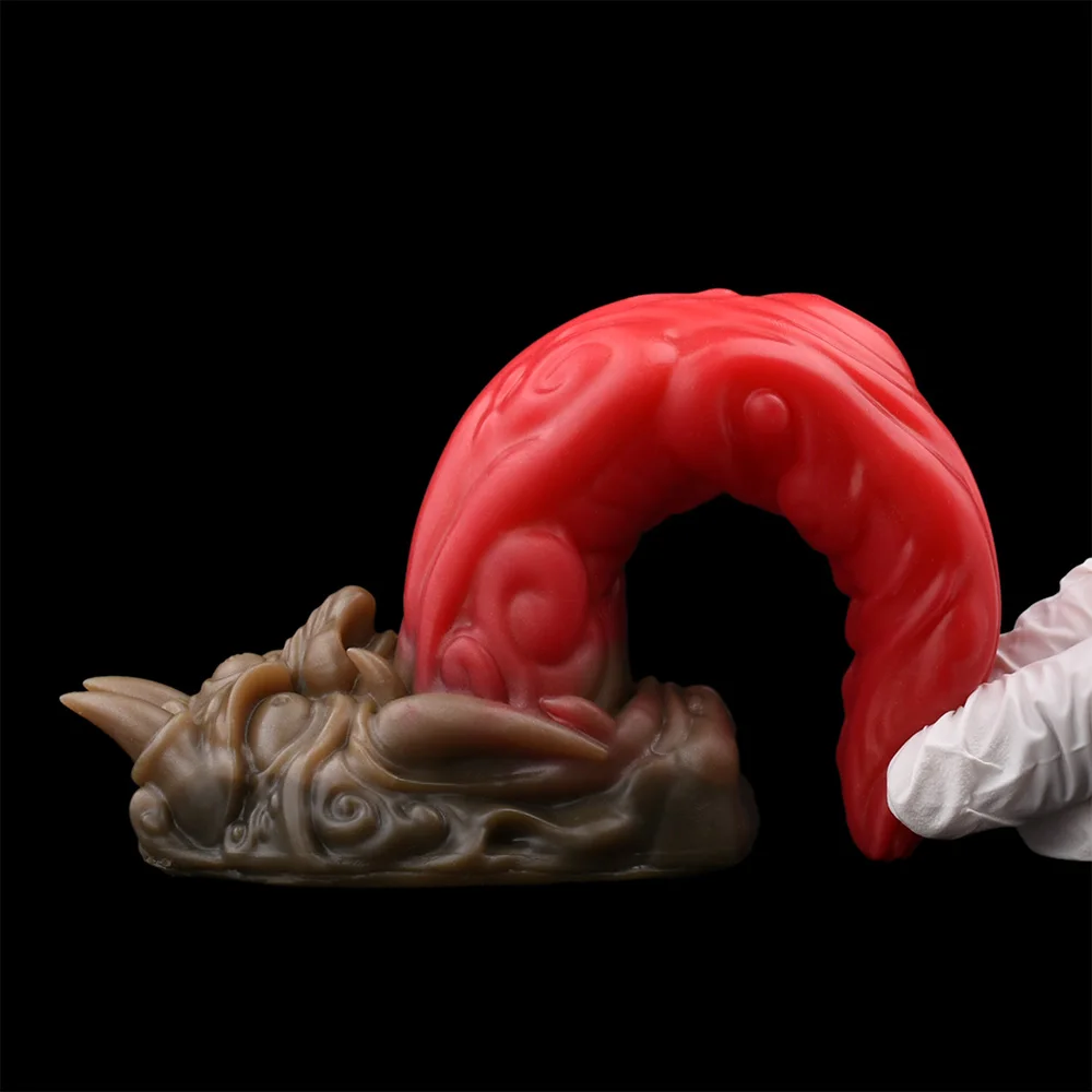 ELKKOST سيليكون الخيال الوحش اللسان تصميم بعقب المكونات حجم S M L XL XXL متعدد الألوان الشرج دسار مع شفط كأس الجنس لعب