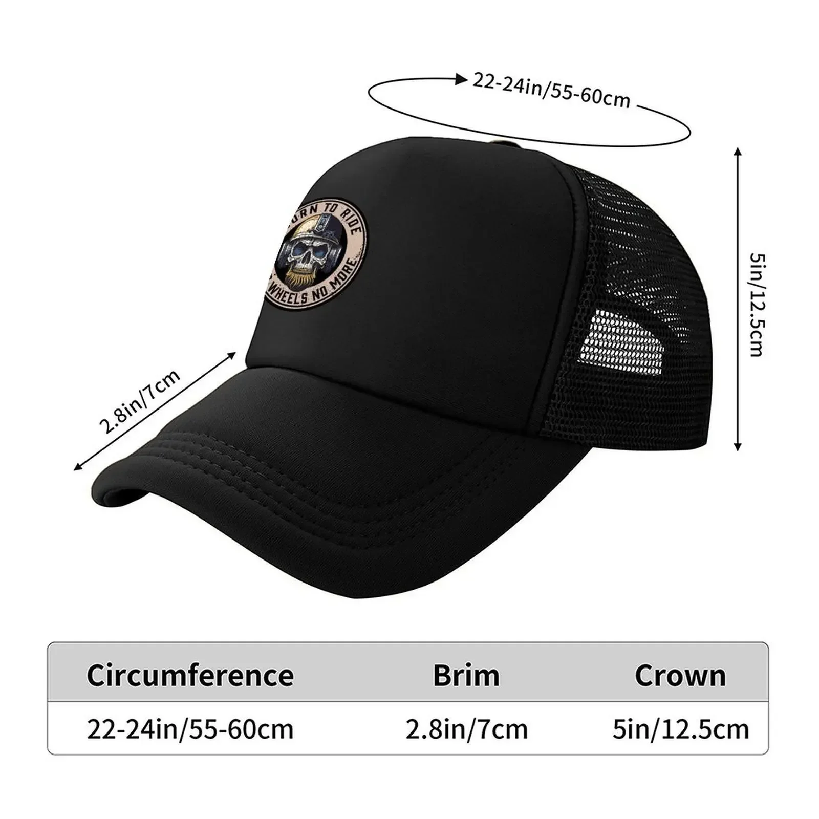 New Born to ride Baseball Cap fun hats black Golf Hat Man Bobble Hat Women Hats Men's