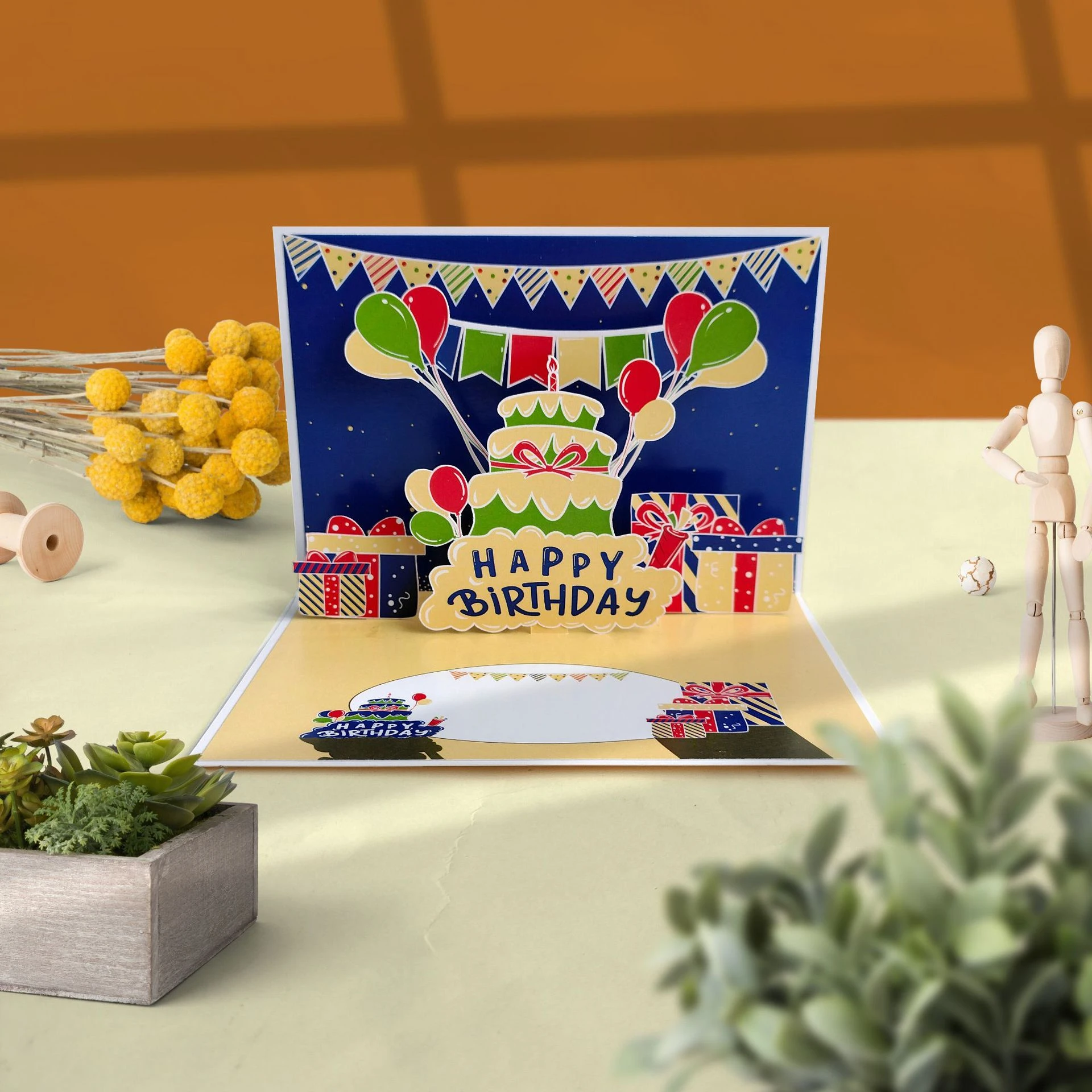 Cartão de Aniversário Criativo - 3D Printing Laser Cutting avaliação e preço