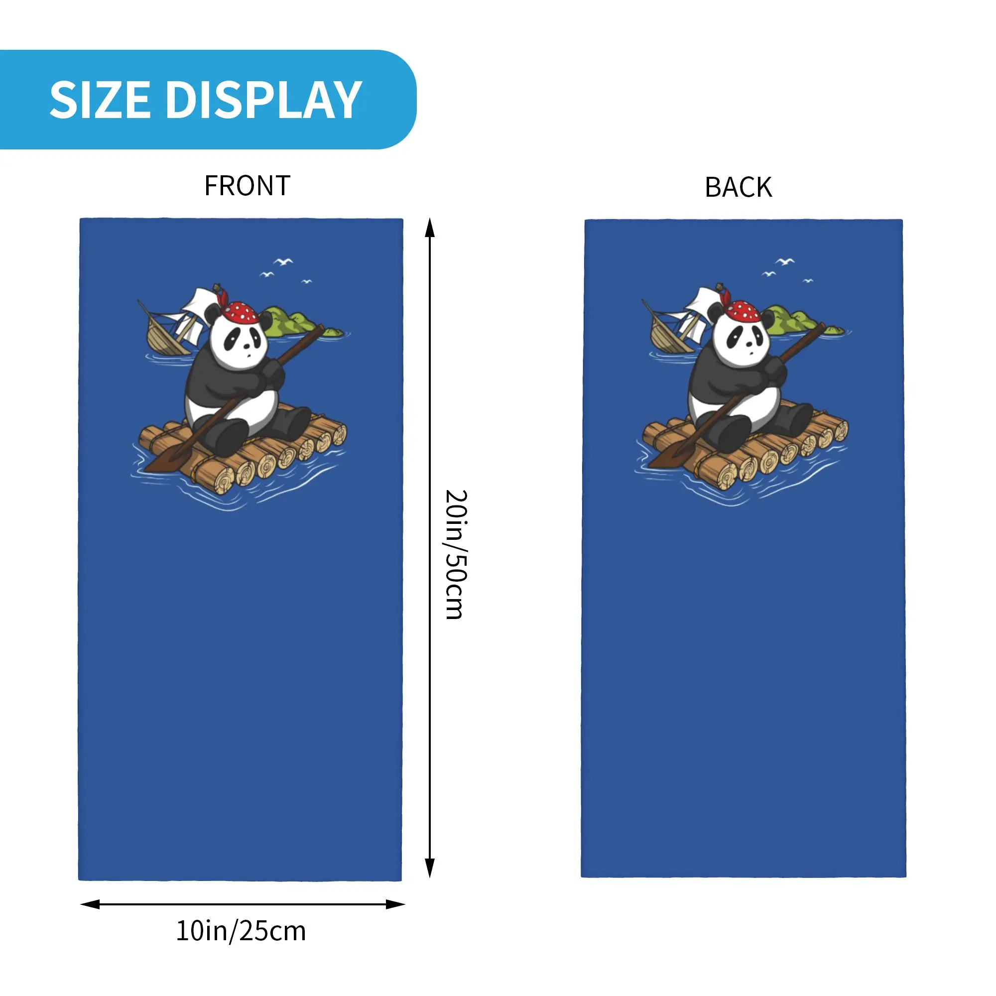 Custom Panda Bear Sailor Bandana Winter Neck Warmer Men Windproof Wrap Face Scarf for Ski Animal Cartoon Gaiter Headband