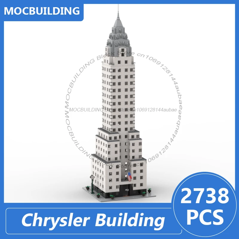 クライスラービル建築ディスプレイ MOC ブロック DIY 組み立てレンガモデルコレクション教育クリエイティブおもちゃギフト 2738 個