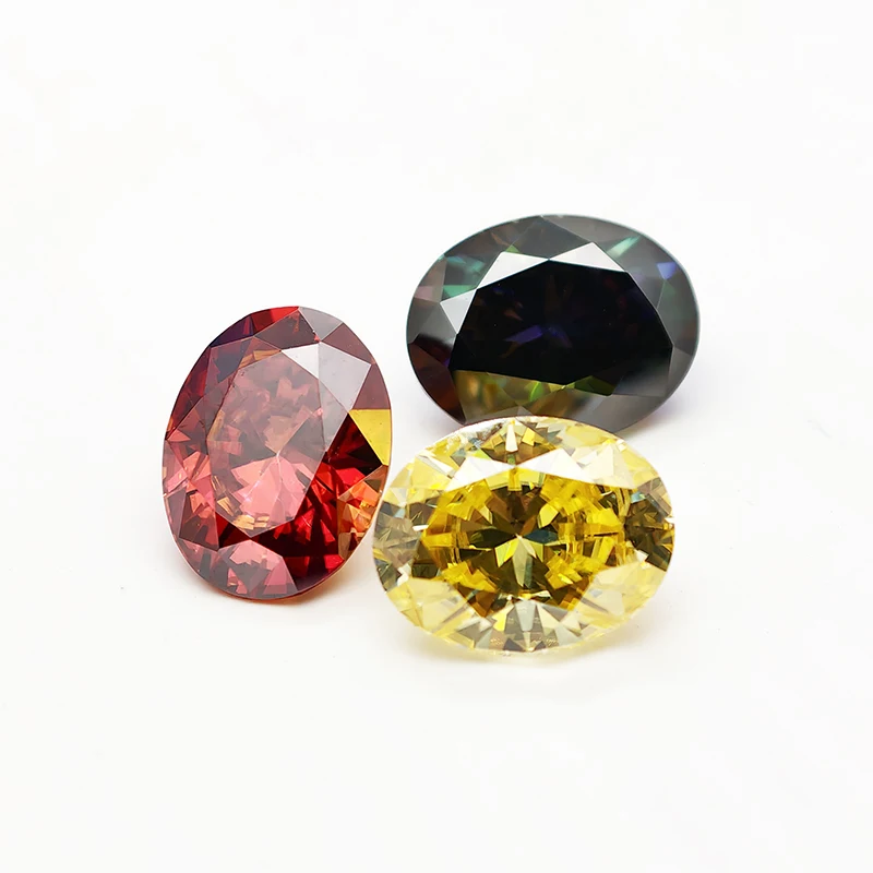 Top Colors Moissanite Loose Stone Oval Cut 1.0-5.0ct VVS1 Passed Diamond Tester with GRA Report for Jewelry Making