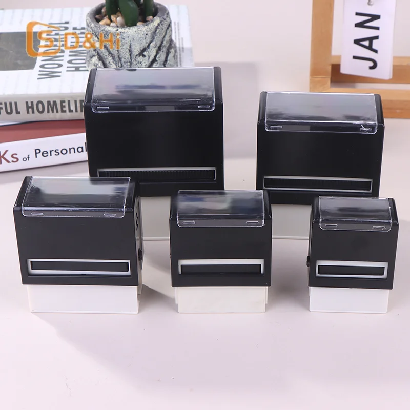 1PCS Plastic And Rubber Self-Inking Stamp Customized Self-Inking Business Address Wax Seal Name Handicrafts Personalize Stamps