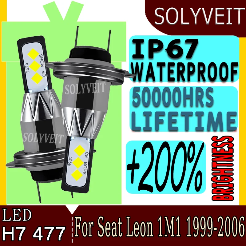 

High Lumen Output Illuminate the Road Ahead Clearly LED Low Beam Light For Seat Leon 1M1 1999 2000 2001 2002 2003 2004 2005 2006