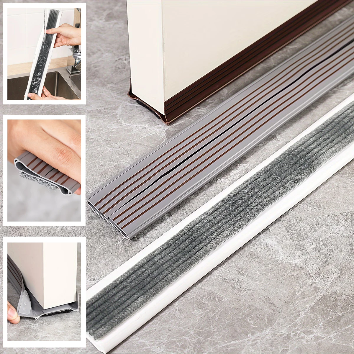 

Уплотнитель для нижней части двери из войлока, 93 см/36,61 дюйма, звукоизоляционный, защита от насекомых и пыли