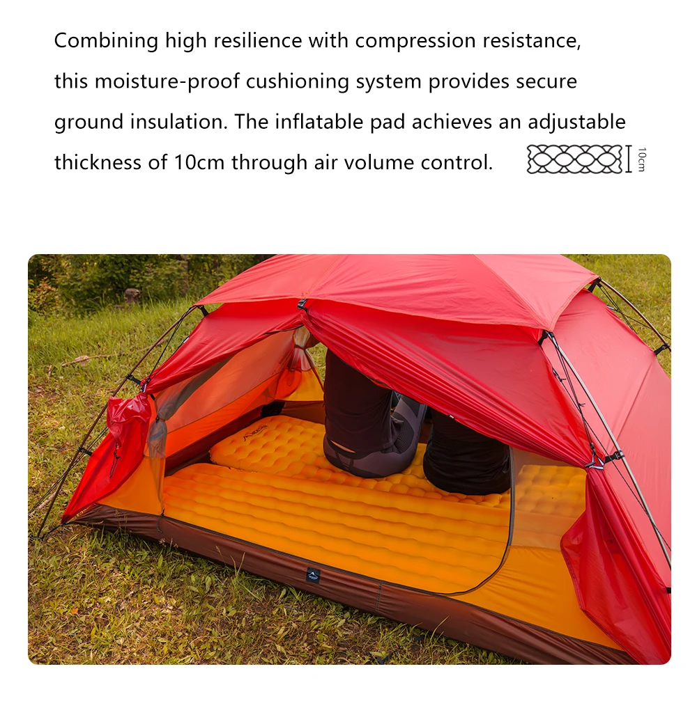 Widesea Camping 7,6R aufblasbare Unterlage, doppelt verdickt, ultraleichte Matratze, selbst aufblasbar, geeignet für Outdoor-Wanderreisen – Detail 12