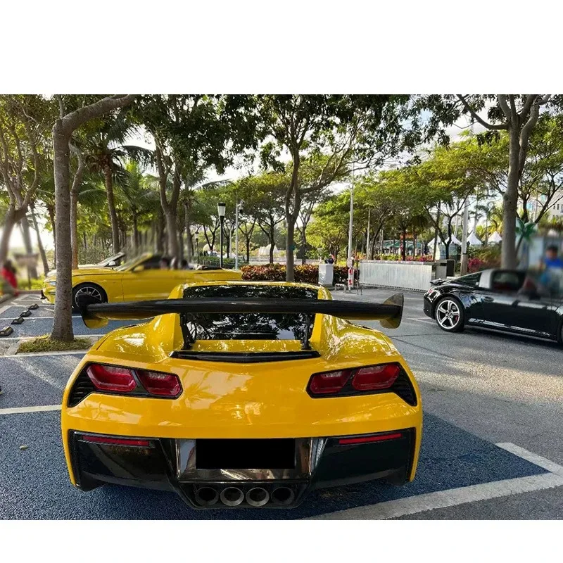 C7 GT Style Carbon Fiber Fibre Rear Trunk Spoiler Wing forCorvette C7 2014-2017 3