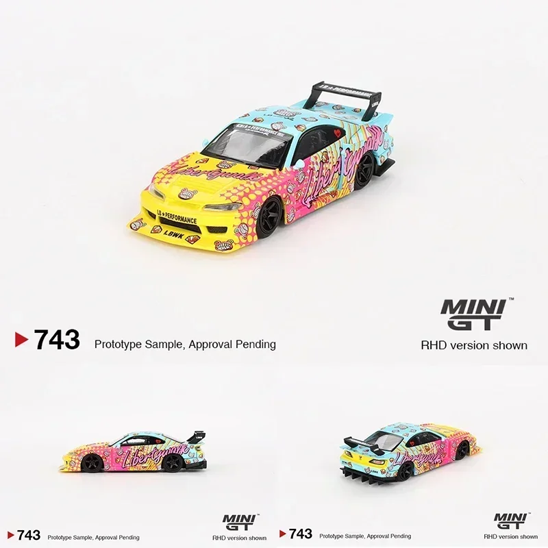 

MINIGT 743 1:64 LBWK LB Super Silhouette S15 Silvia KUMA Diecast Diorama Model Collection Miniature Toys