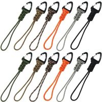 Triangle Buckle Paracord Keychain Anti-lost High Strength Braided Woven Keychain Wear-resistant 20cm Parachute Cord Carabiner