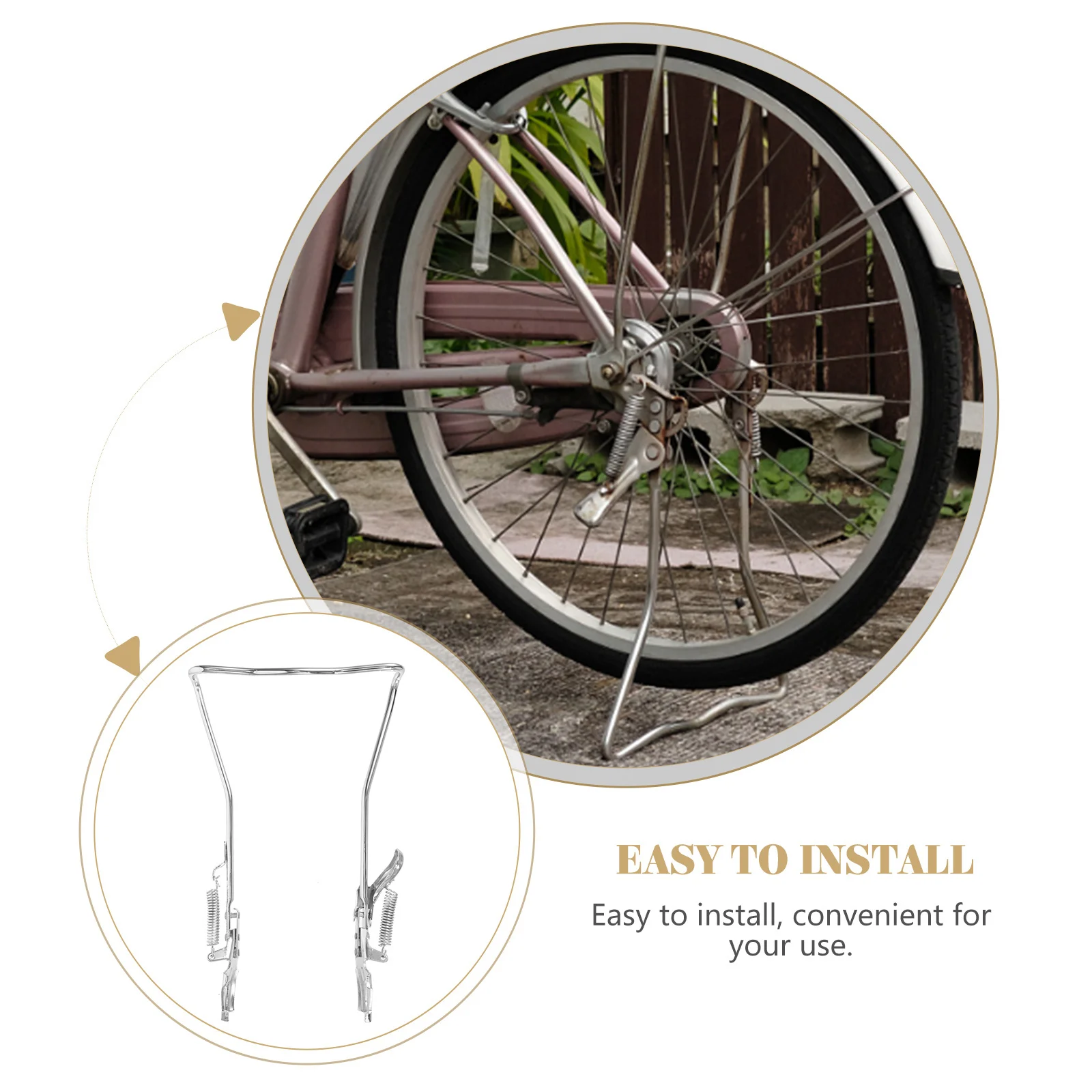 

Wear Resistant Bike Kickstand Adjustable Foot Non Slip Metal Bike Stand for Mountain Bicycle Parking Replacement