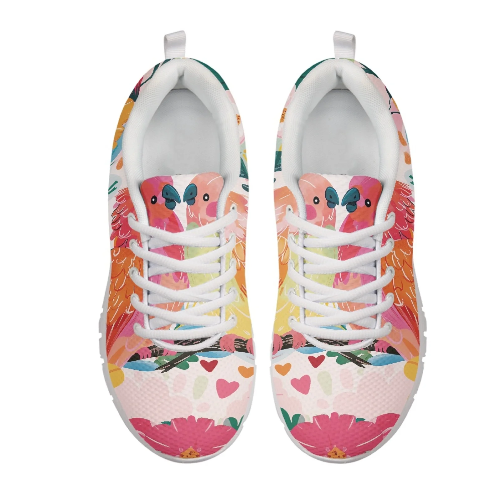 Coloranimal I Love America Sunflower 2026 New Lace Up Travel Shoes for Women Mesh & EVA Sole Training Shoes Running Sneakers