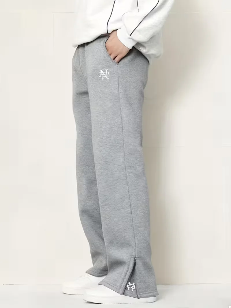 High Street Y2K Hosen Herren Freizeithosen Hoodie-Sets Streetwear Gerade Sweathosen Lockerer Bestickter Hoodie Paar Trendiger Anzug – Detail 3