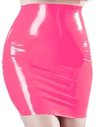 Wet Look PVC Skirts Shiny PU Leather Pencil Skirt Jupe Femme Tights Package Hip Micro Mini Faldas Hot Sexy Clubwear Gonna Saias
