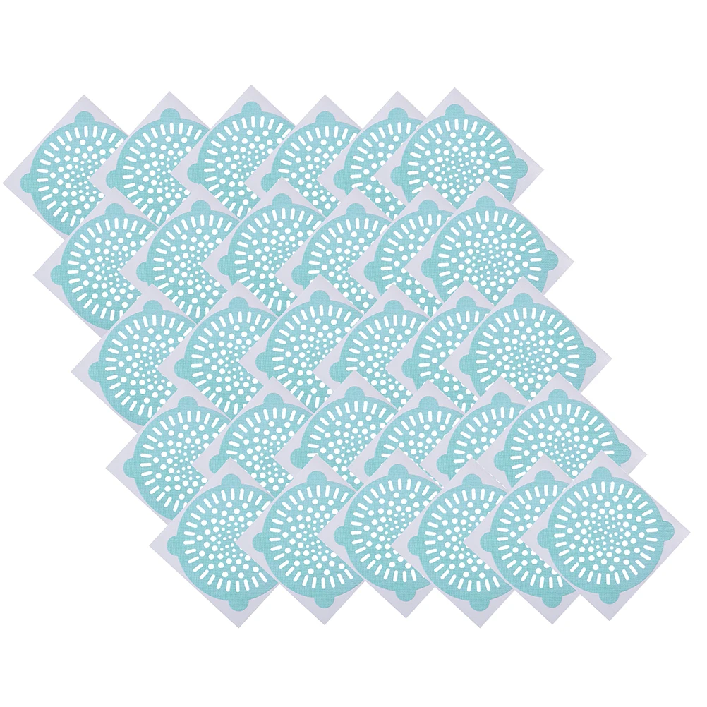 

30 Pcs Disposable Floor Drain Sticker Sink Strainer Mesh Filter Bathroom Hair Catcher Waterproof Green