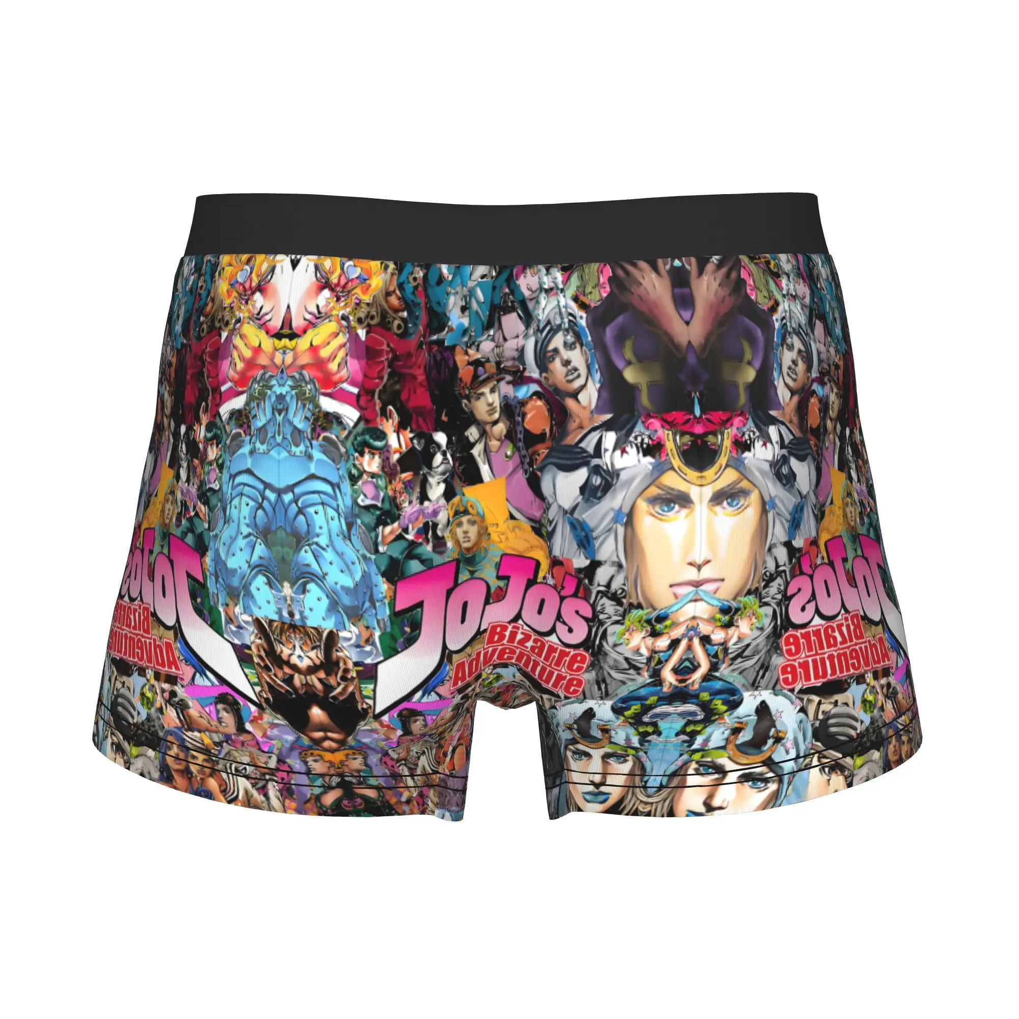 Male Cool JoJos Bizarre Adventure-upscaled-2x Underwear Comic Japanese Boxer Briefs Stretch Shorts Panties Underpants