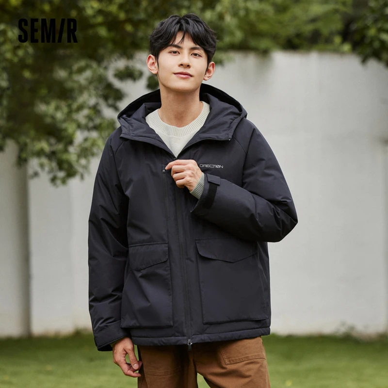 Semir-Chaqueta de plumón a prueba de agua para hombre, chaqueta holgada de longitud media, cálida, resistente al frío, para exteriores, invierno, 2023