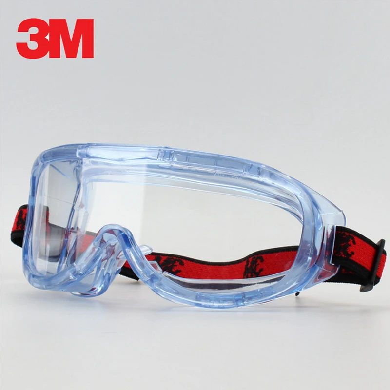 Lunettes de protection 3M 1623AF, grande Vision, protection contre les éclaboussures chimiques, transparentes, Anti-vent, sable, poussière, chocs, polissage