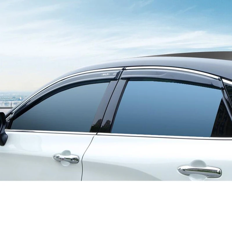 

For 4PCS Toyota Avalon Car Window Visor Windows Side Waterproof Black Shield Exterior Accessories Body Kit 2019-2023 Year