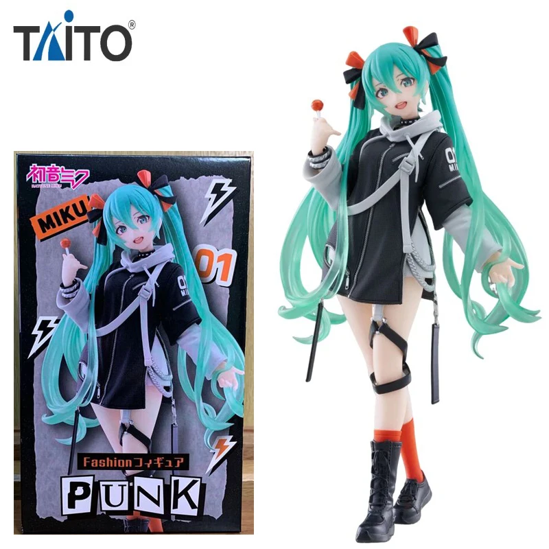 متوفر في المخزون TAiTO PIAPRO Hatsune Miku أزياء الشكل Punk Ver. PVC 18CM أنيمي عمل أرقام نموذج جمع لعبة