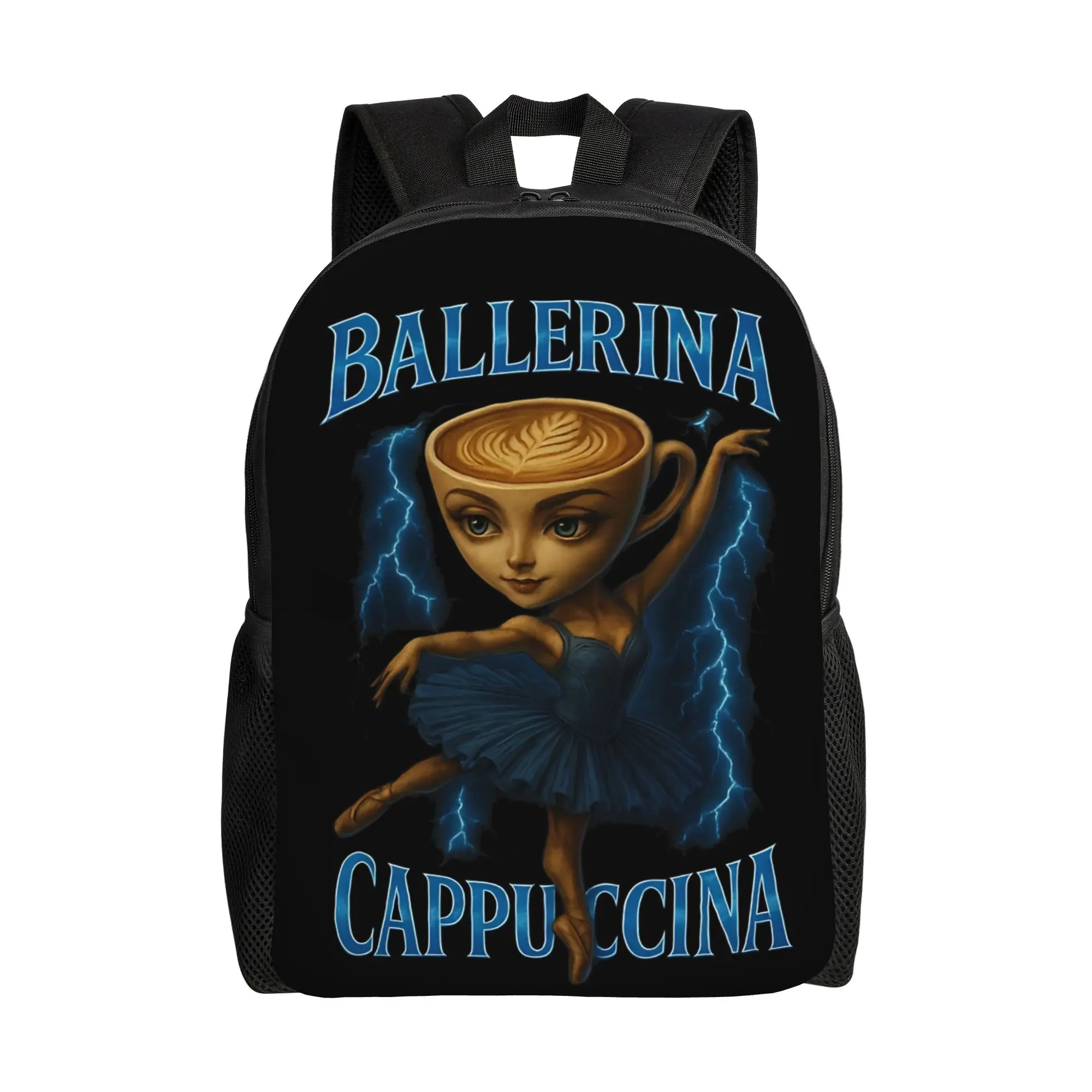

Итальянский модный рюкзак Brainrot Ballerina Cappuccina, прочный студенческий/рабочий рюкзак для мужчин и женщин, сумка для ноутбука через плечо