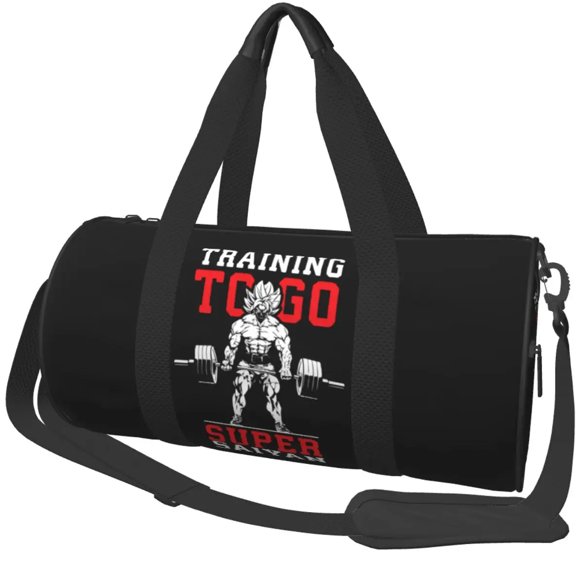 Anime Gym Motivational Sport Bags Strong Man Funny with Shoes Gym Bag Outdoor Male Female Pattern Handbag Luggage Fitness Bag