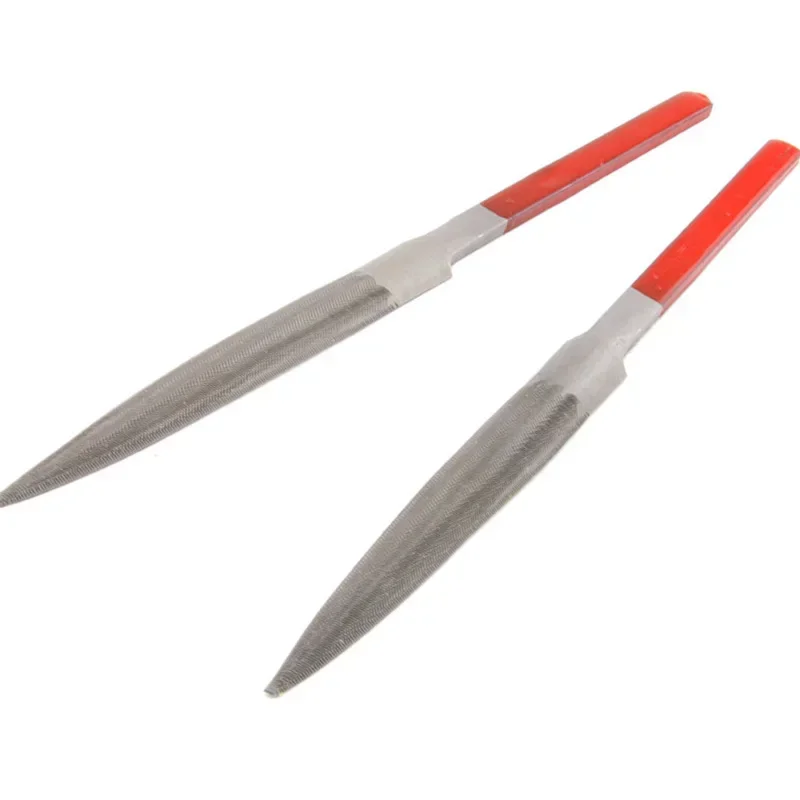 1pc Red Handle Half Round File Triangle File DIY Gold Silver Jewelry Shaping Tool Metal Polishing And Stamping Tools