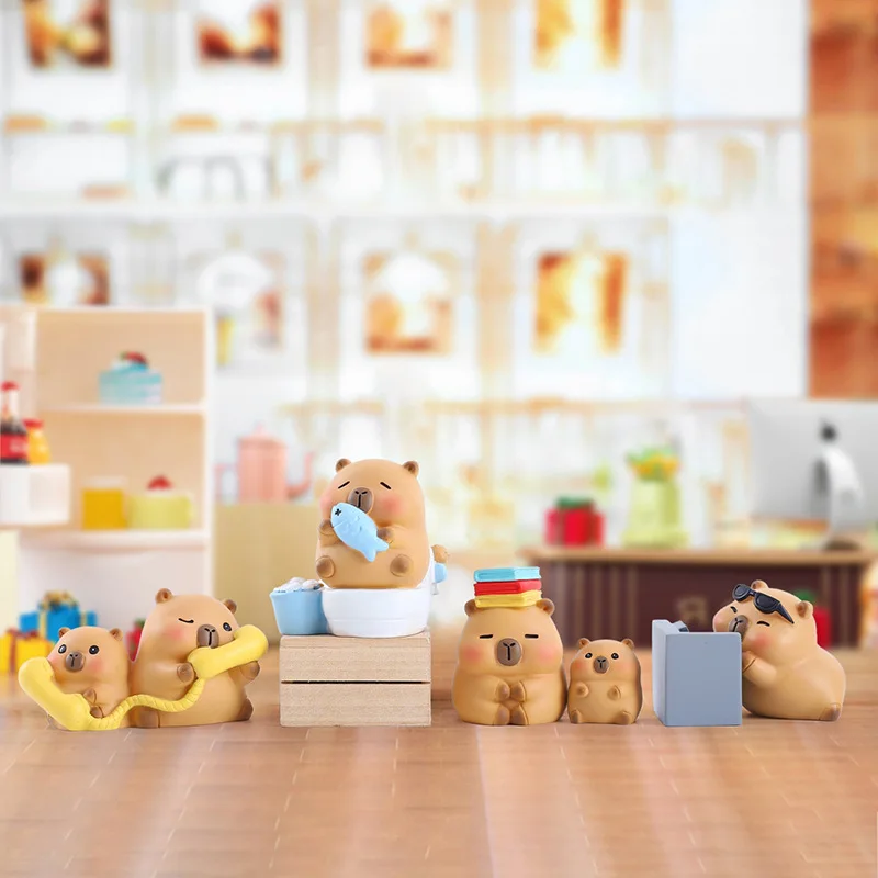2025 カピバラブラインドボックスシミュレーションミニカピバラアクションフィギュア人形子供の誕生日クリスマスギフト