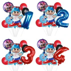 7Pcs Friday Night Digital Balloons Set Funkin Number Globos Children's Birthday Party Baby Shower Home Decorations Kids Toy Gift