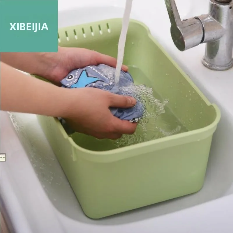 

Thiened Plastic Basin Rectangular Face Waing Bowl Kitchen Sink Special Laundry Basin Deepened Durable for Cleaning Tools