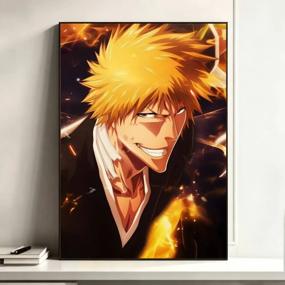 BLEACH K-Kurosaki Ichigo  Poster Waterproof Wall Art Sticker For Bar Living Room Vintage Decor High Quality Print Gift