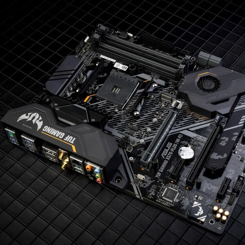 Imagem -03 - Asus-placa-mãe Gaming Am4 Tuf X570-plus Suporta Ryzen 5600g 5600 Ryzen 5700x3 5800x9 5950x