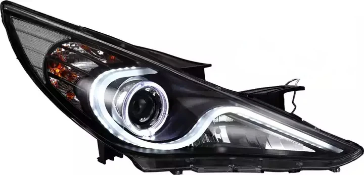 Car Head Lamp Angel Eyes LED Headlight For Hyundai Sonata 2011 2012 2013 2014 2015 2016 2017 2018 - view 4