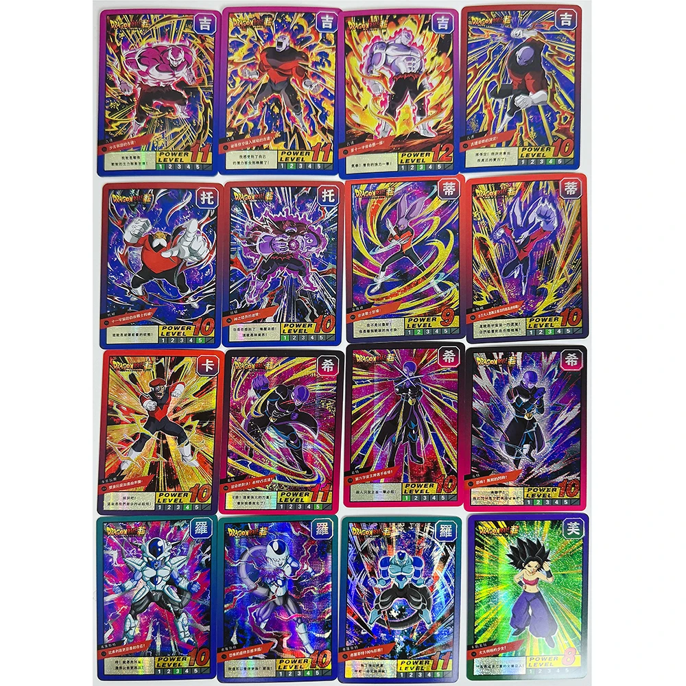 55PC/Set Anime Dragon Ball DIY ACG Premium Flash Card Android 18 Bulma Piccolo Boys Game Toys Birthday Gifts Collectible Card