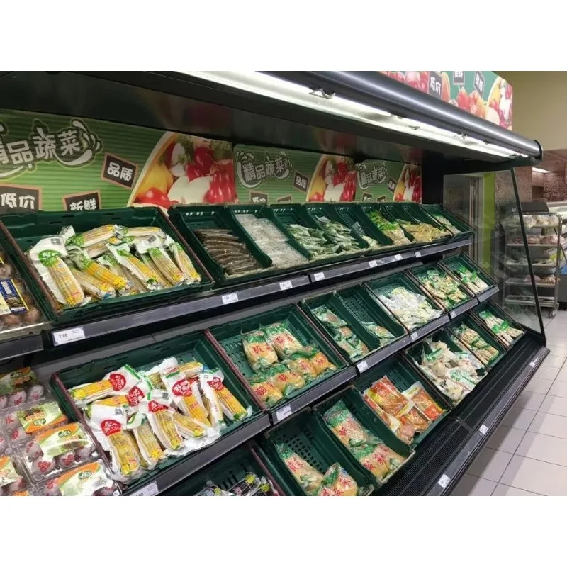 Customize Vegetable Display Fridge for Supermarket Open Case Refrigerator for Fruits and Vegetables Display Cooler