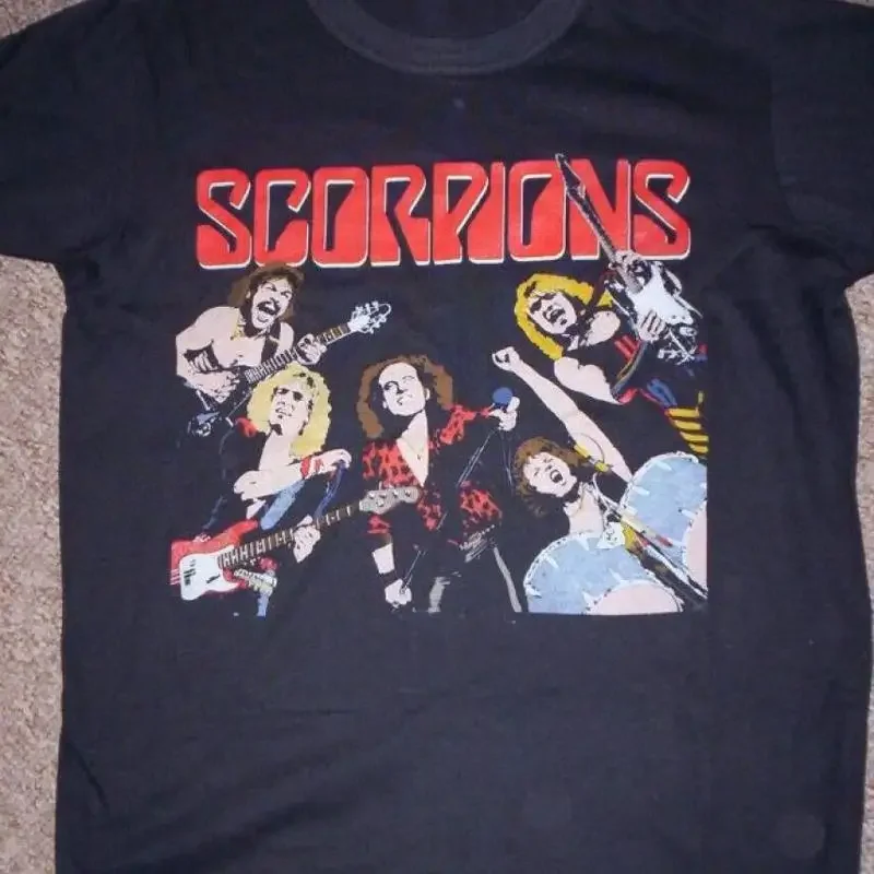 Vintage Scorpions Band For Fan Schwarzes T-Shirt in allen Größen