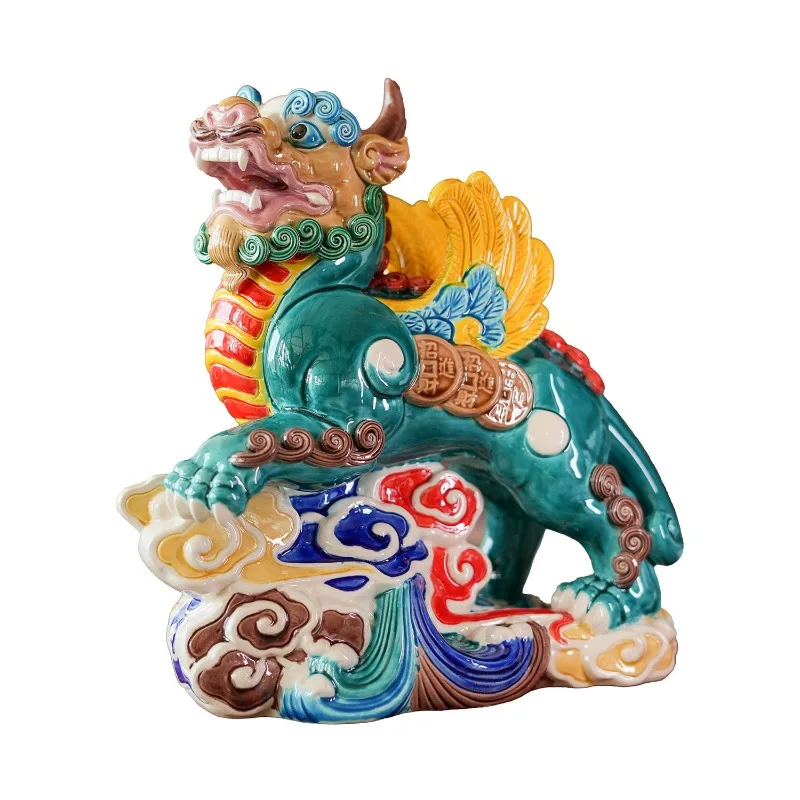 Feitian Pixiu mid-to-high-end ceramic ornament