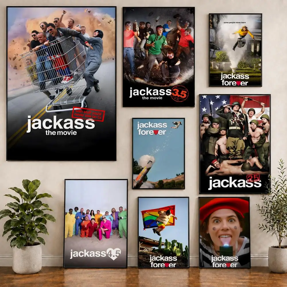 Film J-JACKASS The M-Movie Comedy Poster PVC HD Selbstklebendes Modernes Poster für Zuhause, Büro, Wohnzimmer, Esszimmer, Wanddekoration