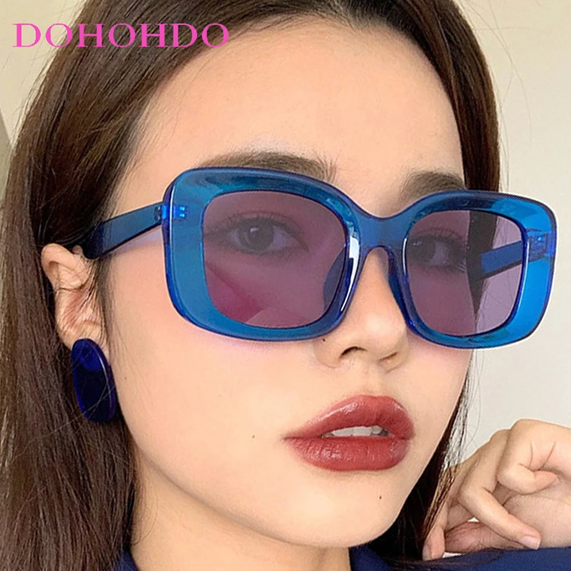 

New Fashion Square Frame Sunglasses Vintage Brand Men Women Shades Ins Trendy Summer Traveling Driving Shades Eyewear UV400 Оч