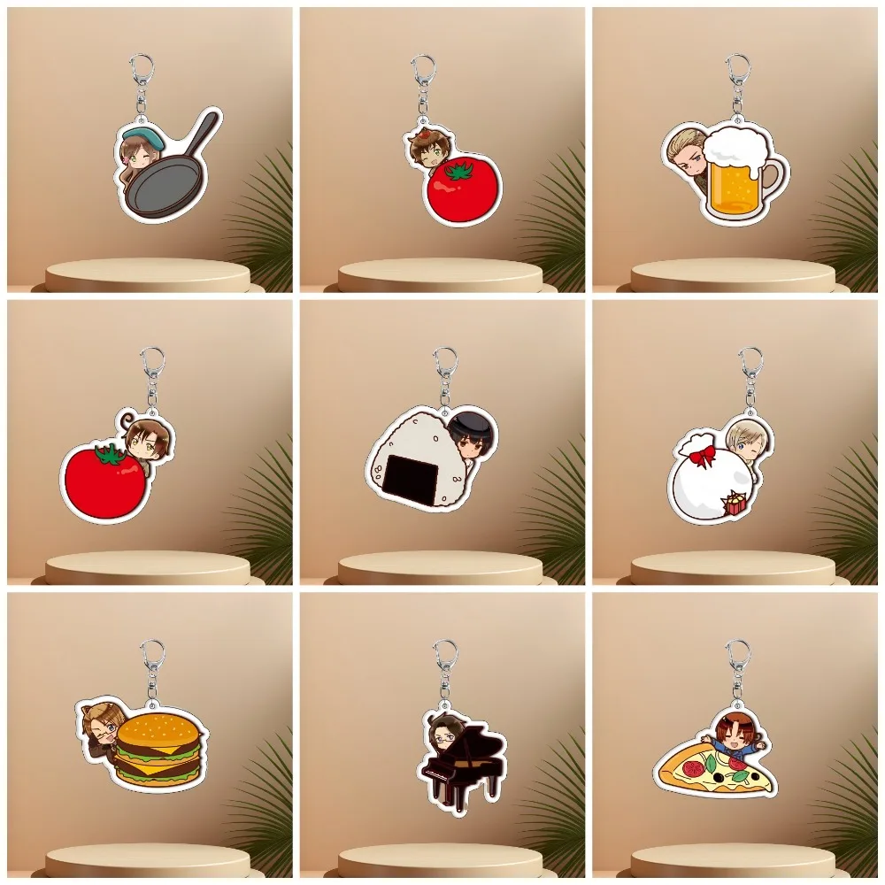 

DIY Hetalia Axis Powers APH Acrylic Key Chain Backpack Decoration Cartoon Pendant Anime Peripheral Holiday Gift