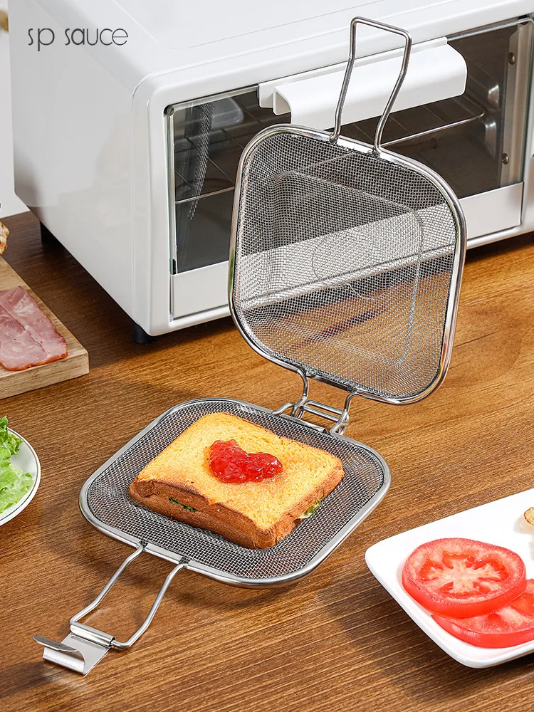 304 Stainless Steel Sandwich Making and Baking Net Clip, Household Toast Bread Baking Tools, Oven Maker Clip, Japanese-style
