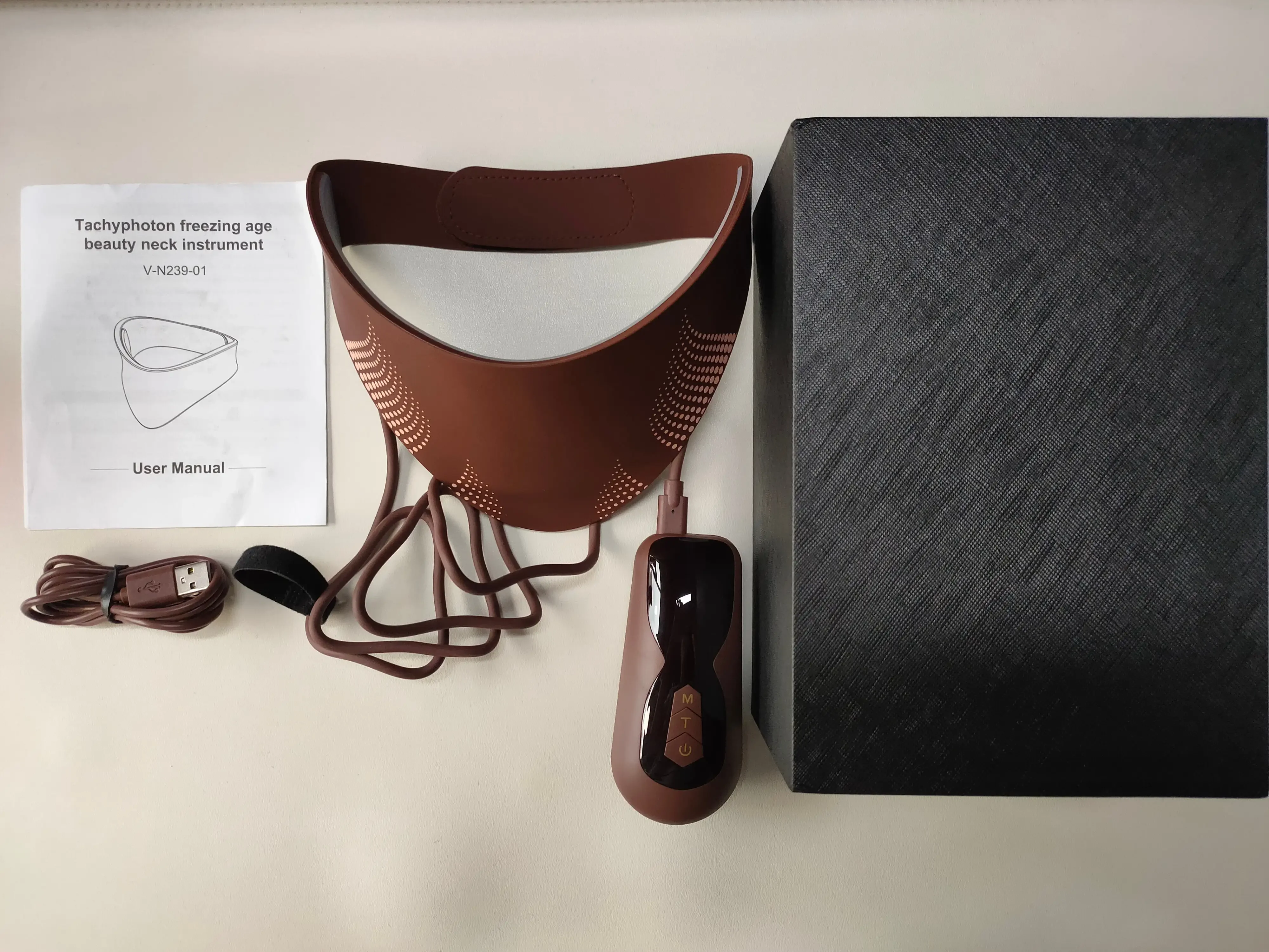 Draagbaar oplaadbaar siliconen anti-aging nekmasker 4-kleuropties voor gezichtshals Huidverzorging Verjonging Schoonheid Persoonlijke verzorging fas