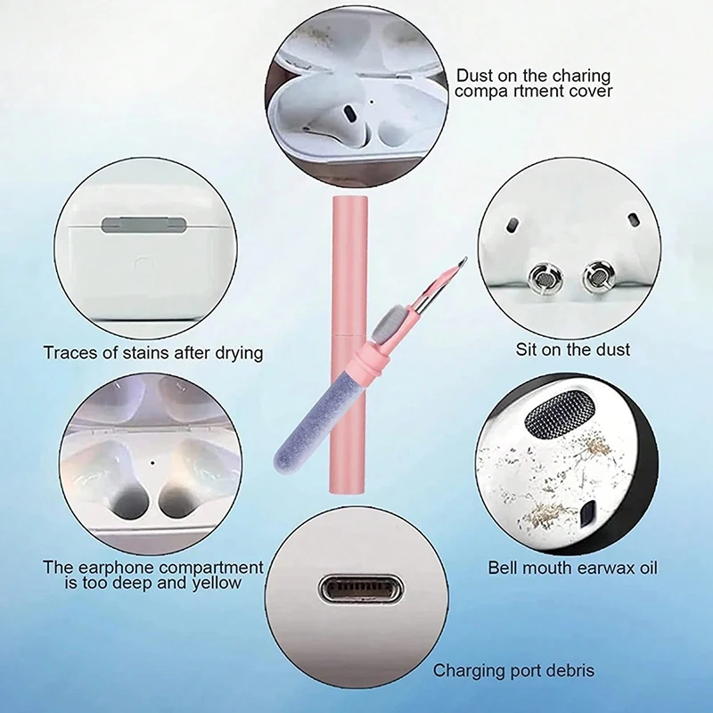 مجموعات التنظيف لسماعات بلوتوث Airpods Pro 1 2 3 سماعات الأذن أدوات تنظيف فرشاة القلم لسامسونج Xiaomi Huawei Airdots #6