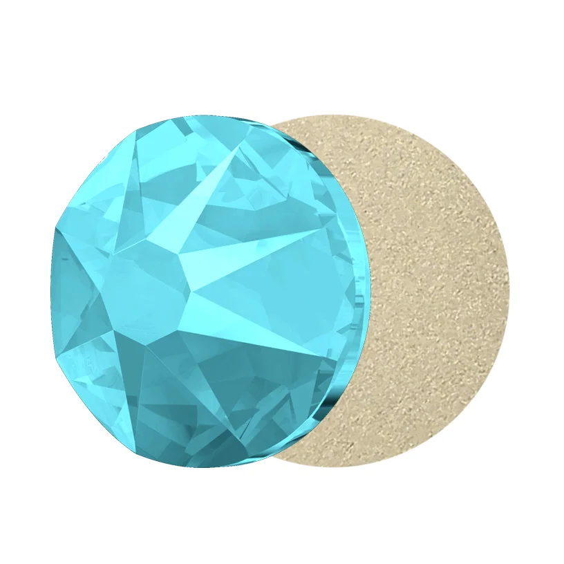 New Aquamarine Strass Non Hotfix 8 Big 8 Small DIY Crystal Flat Back Rhinestone For Garment DIY Clothes Decoration