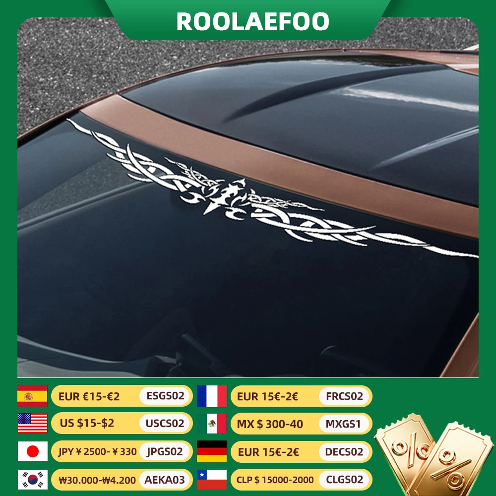 

Angel Wings Totem Car Sticker Line Stitching Fashion Vinyl Exterior Decor Accessories Large Size Decals For Auto Waterproof