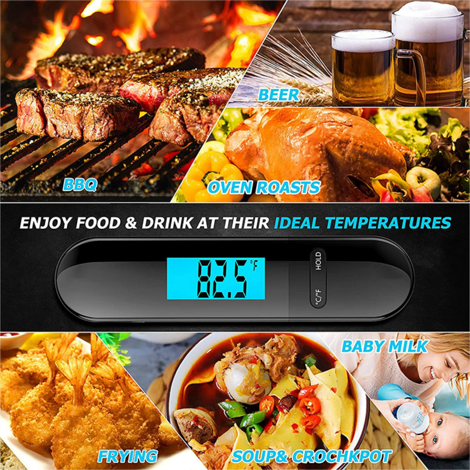 Digital Kitchen Food Thermometer Oven Meat Milk Digital Cooking Thermometer With Electronic Oven Thermometer Kitchen Tools