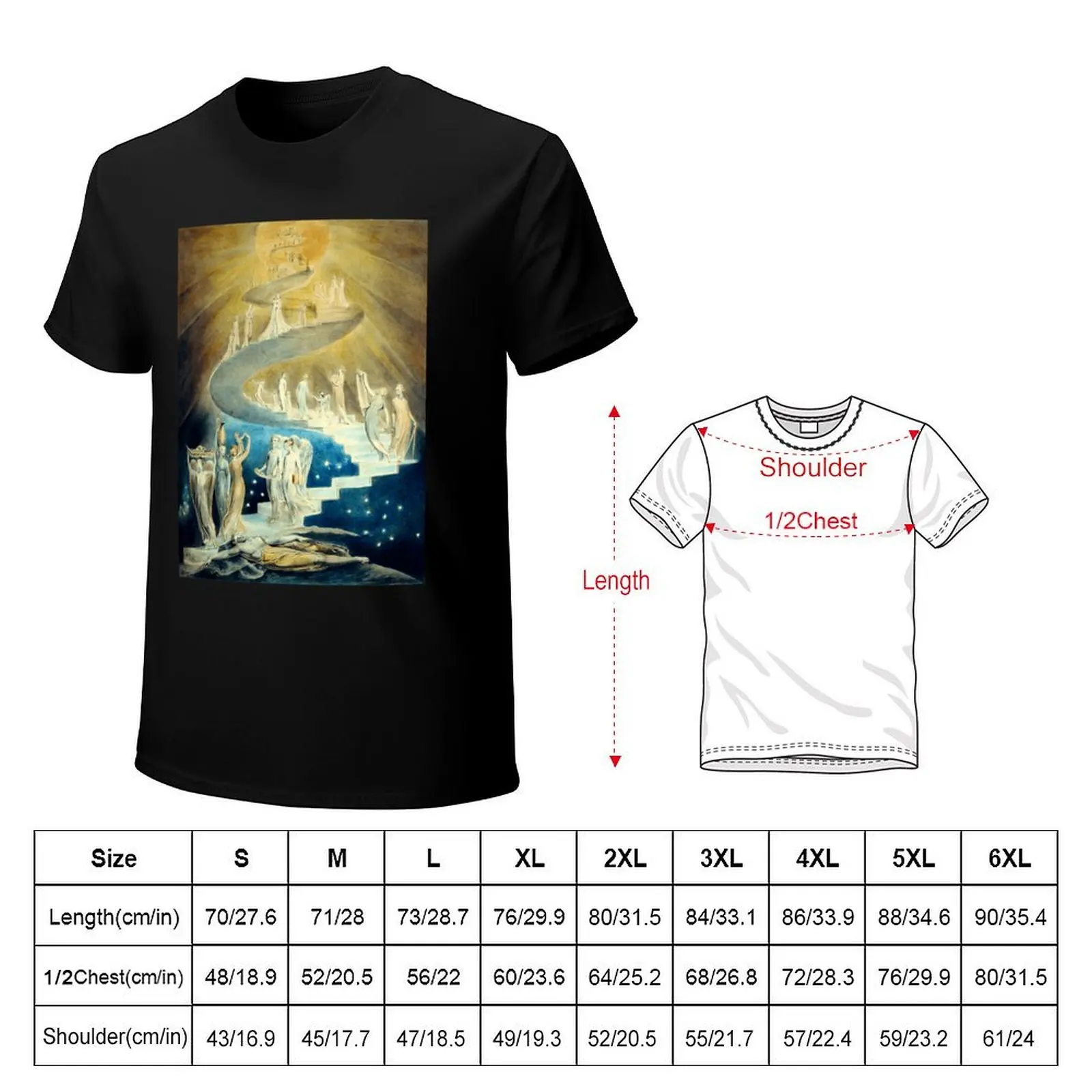 Jacob's Ladder - William Blake T-Shirt All Weather Casual Short Sleeve