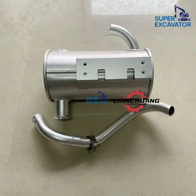 For Kubota KX30/35/135 Muffler Engine Silencer tail pipe Exhaust pipe Smoke window cylinder excavator