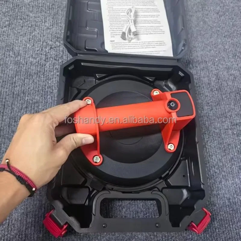 8-inch Electric Vacuum Suction Cup Handheld Tile and Glass Suction, Lithium Battery with Automatic Pump, Portable Tool