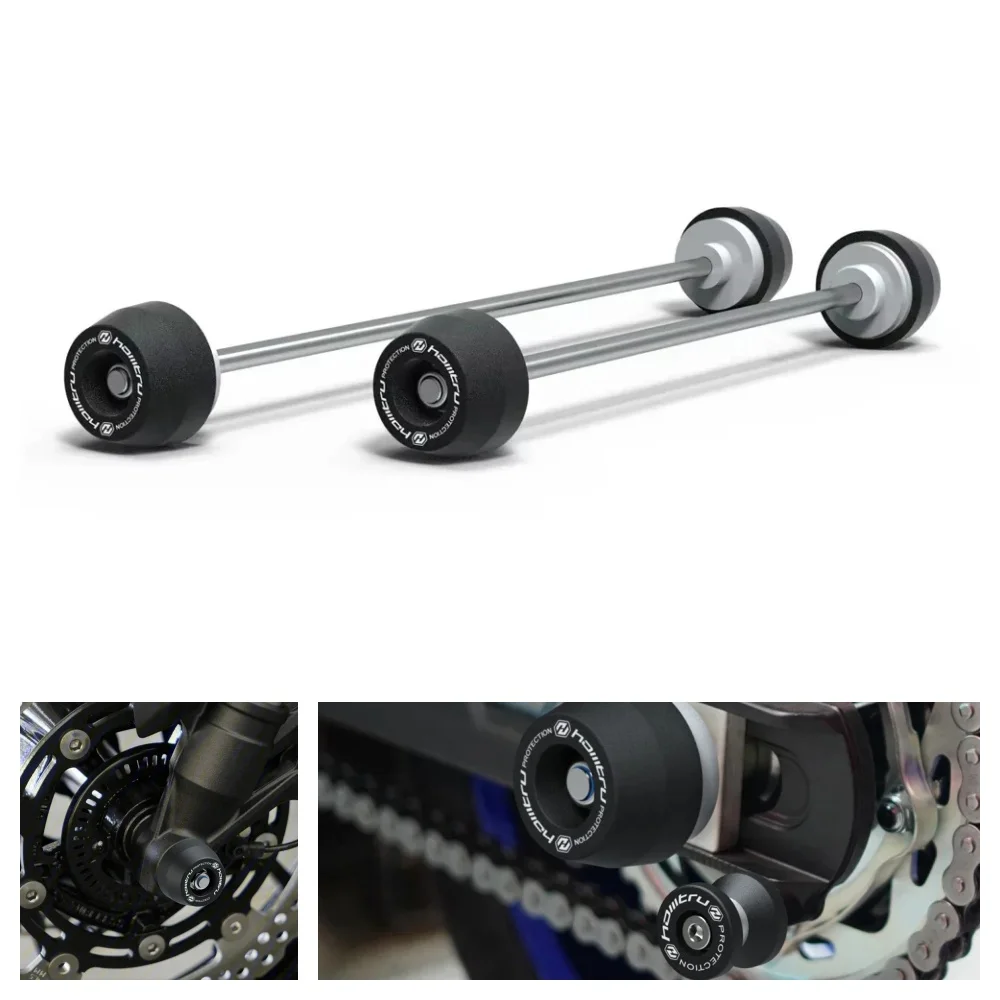 

For Kawasaki Ninja ZX-10R ZX-10RR SE KRT 2016-2024 2025 Rear Front Axle Fork Crash Sliders Cap Pad Motorcycle Wheel Protector
