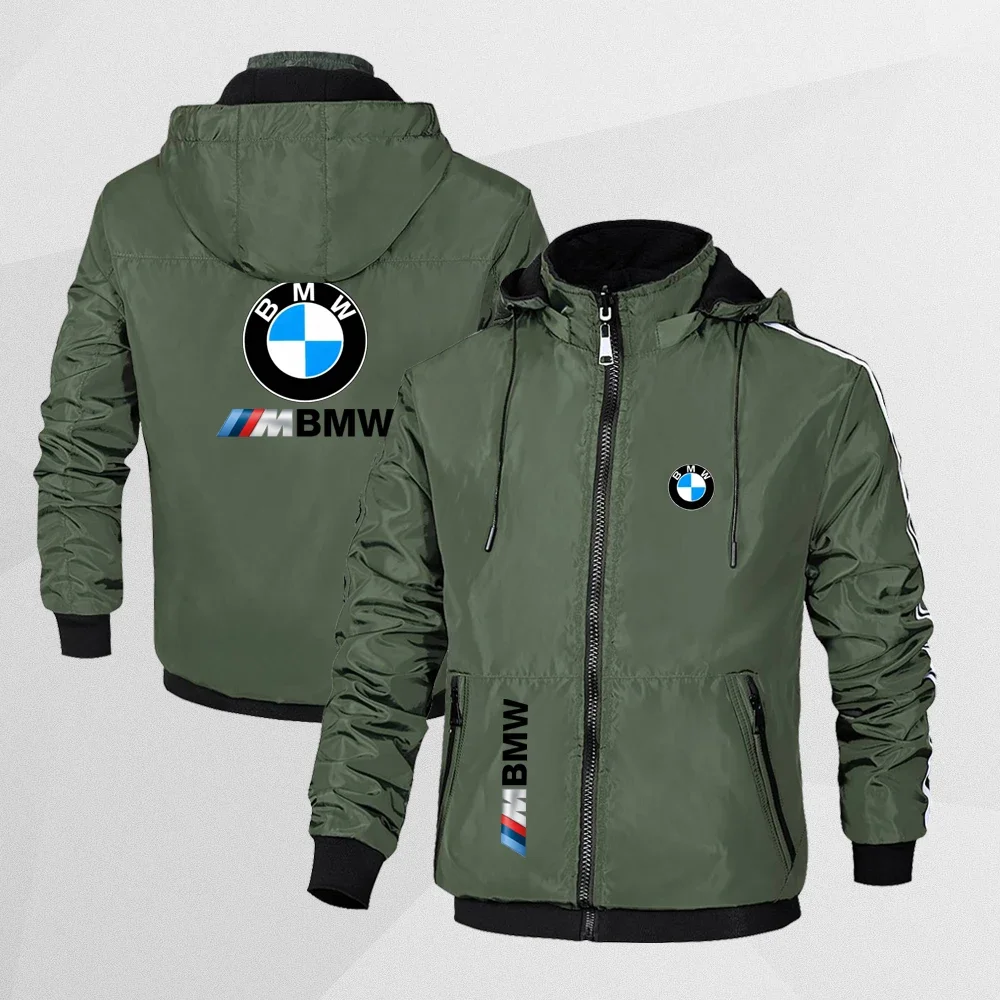 2024 BMW autumn winter men\'s and women\'s double-sided wearable goose down jacket casual sports cotton jacket warm clothing